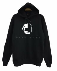 Daft Punk Baskılı Kapüşonlu Sweatshirt