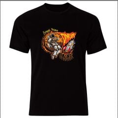 Mars ve Astronot Baskılı Özel Tasarım Unısex Tshirt