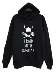 Vikings Baskılı Kapüşonlu Sweatshirt