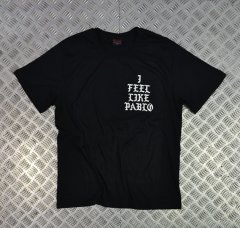 I FEEL LIKE PABLO Baskılı T-shirt SİYAH - M