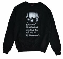 3 HÜREL Baskılı Sweatshirt