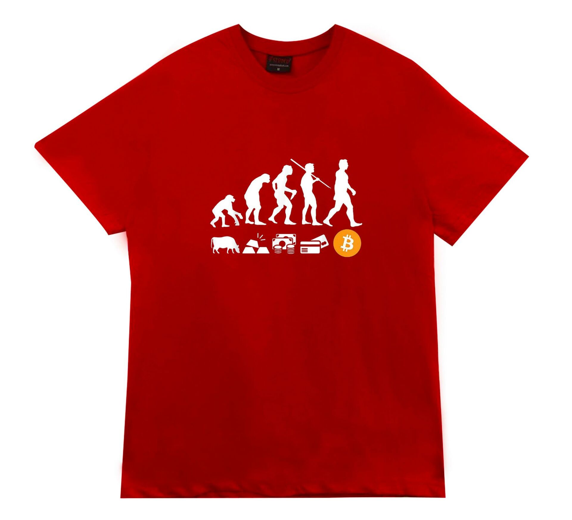 Human Evolution Insan Evrimi Money Evolution Bitcoin Baskılı Oversize Tshirt
