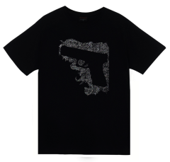 Tabanca Silah Baskılı T-shirt