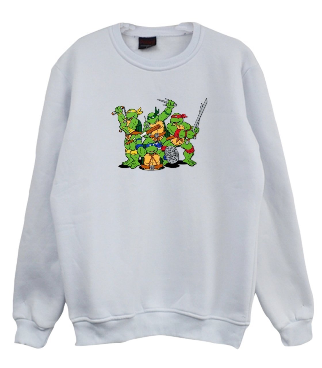 Ninja Kaplumbağalar Baskılı Sweatshirt BEYAZ - XL
