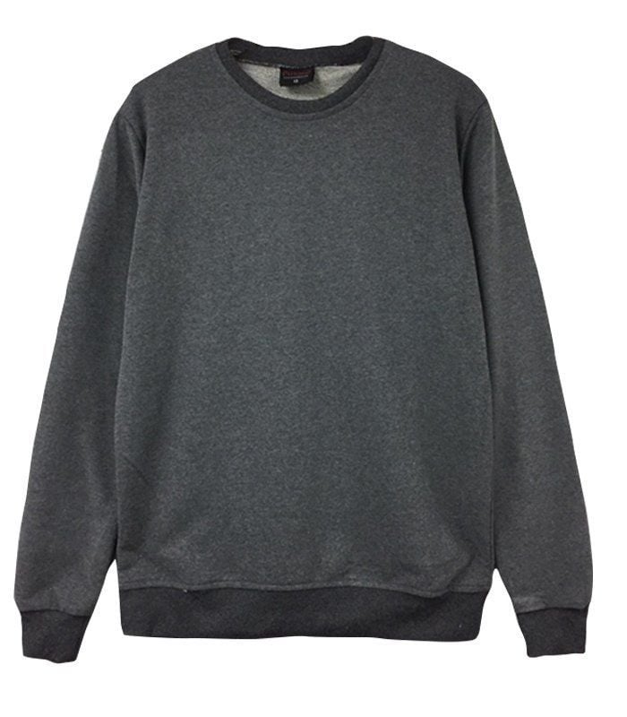DÜZ SWEATSHIRT Baskılı Sweatshirt SİYAH - L