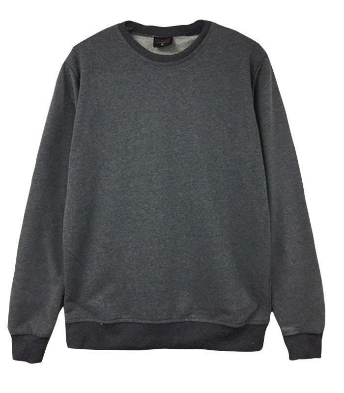 DÜZ SWEATSHIRT Baskılı Sweatshirt SİYAH - L