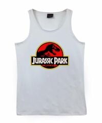 Jurassic Park Baskılı Sıfır Kol T-Shirt