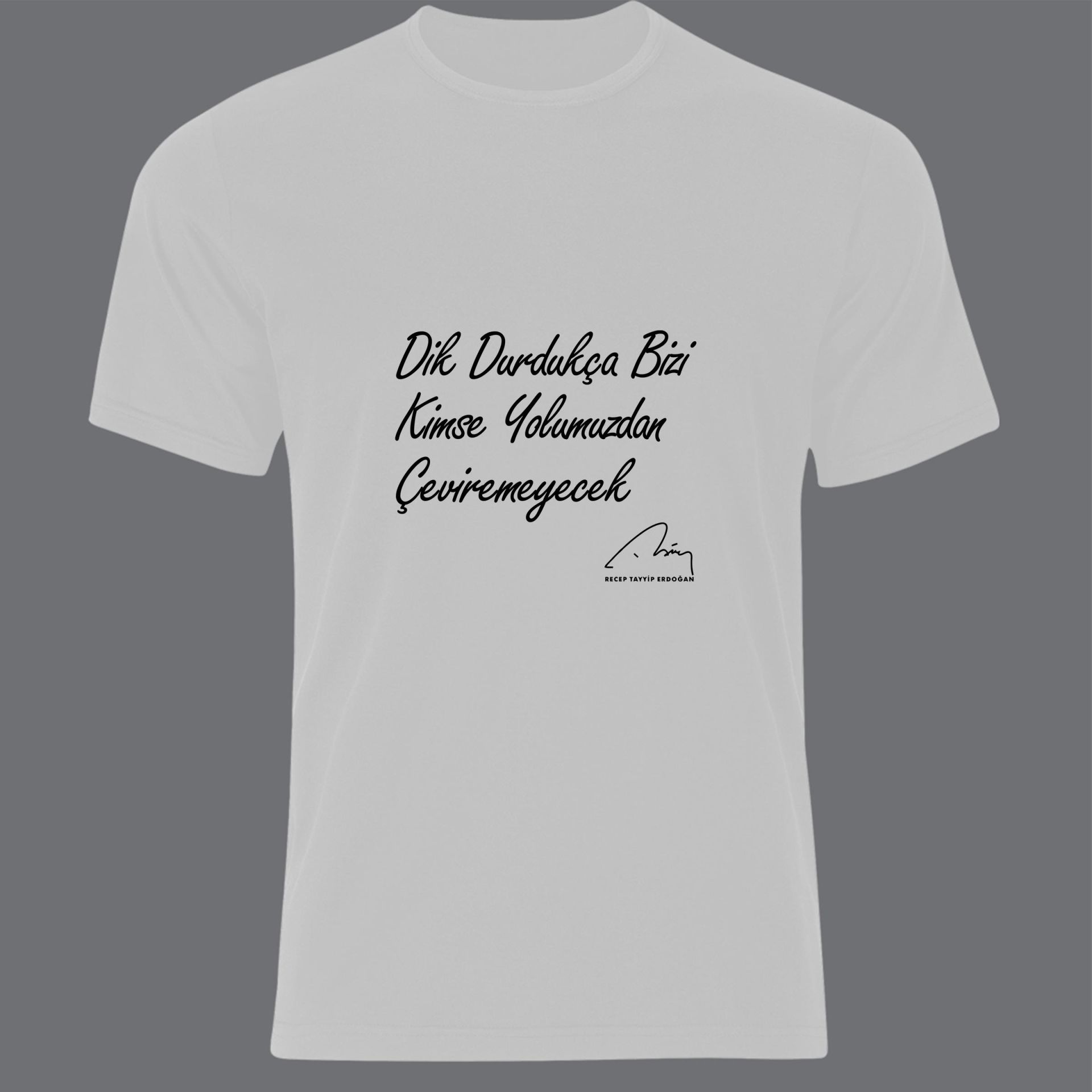 Recep Tayyip Erdoğan Baskılı T-shirt BEYAZ - S