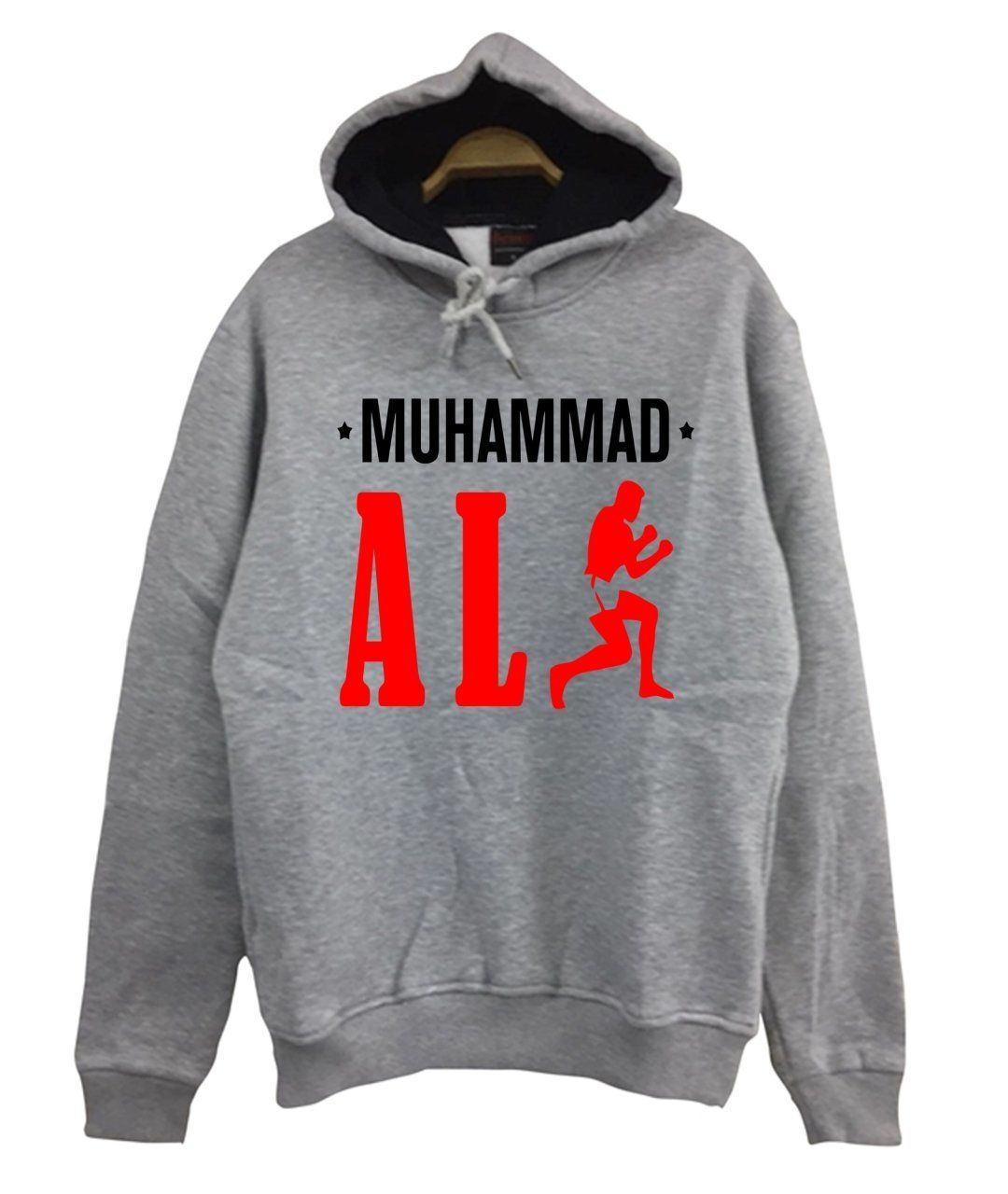 MUHAMMED ALİ Baskılı Sweatshirt SİYAH - 3XL