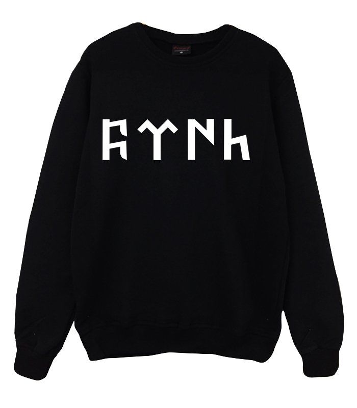 TÜRK Baskılı Bisiklet Yaka Sweatshirt