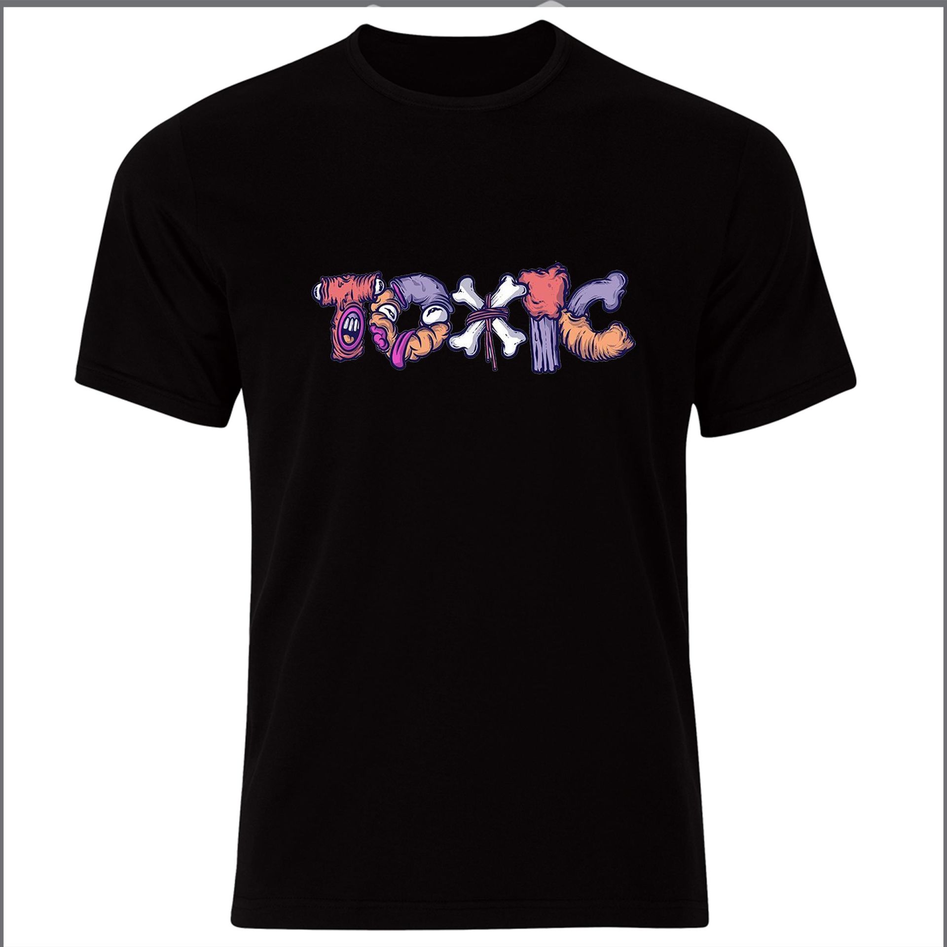 Toxic Baskılı Özel Tasarım Unısex Tshirt