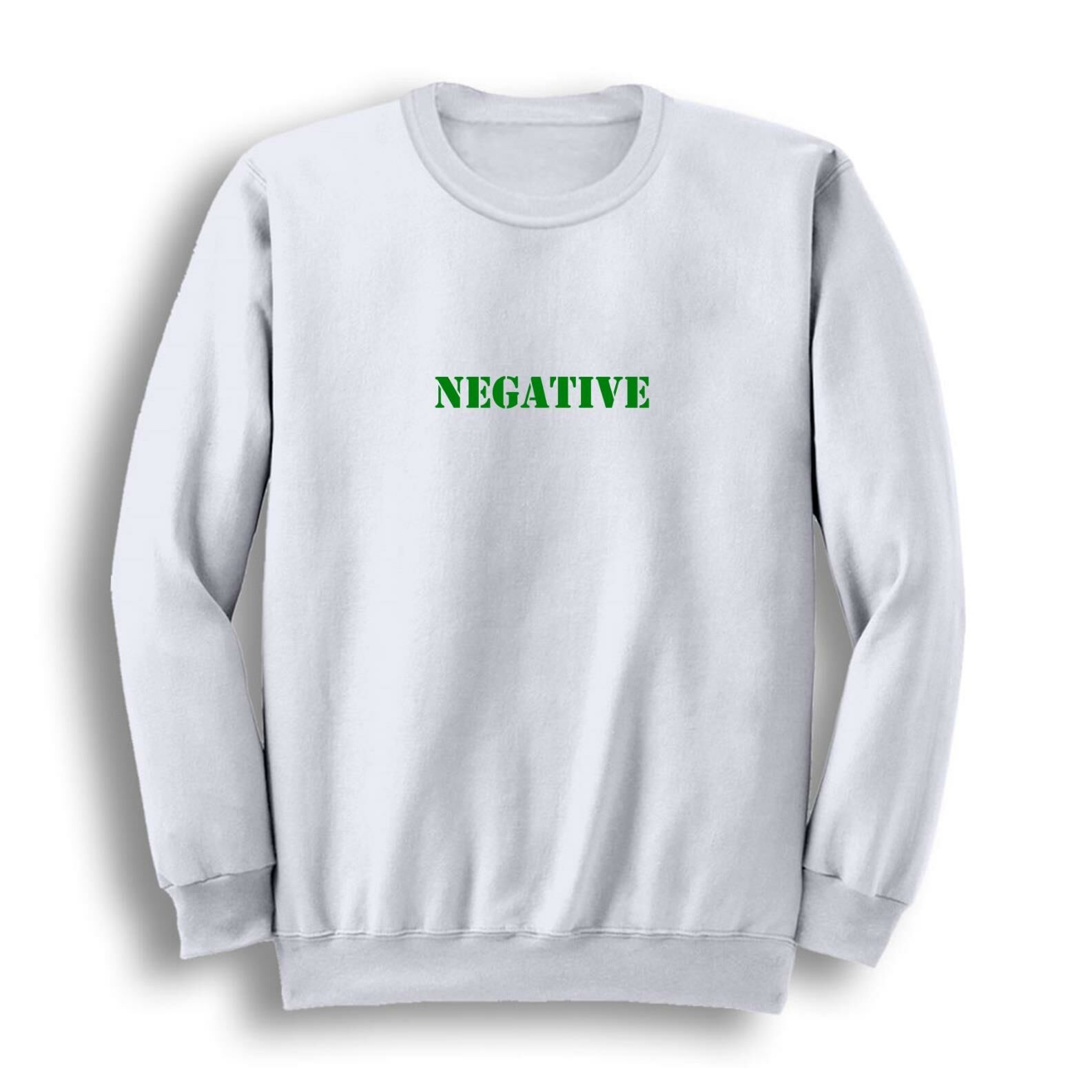 Negative Baskılı Bisiklet Yaka Sweatshirt