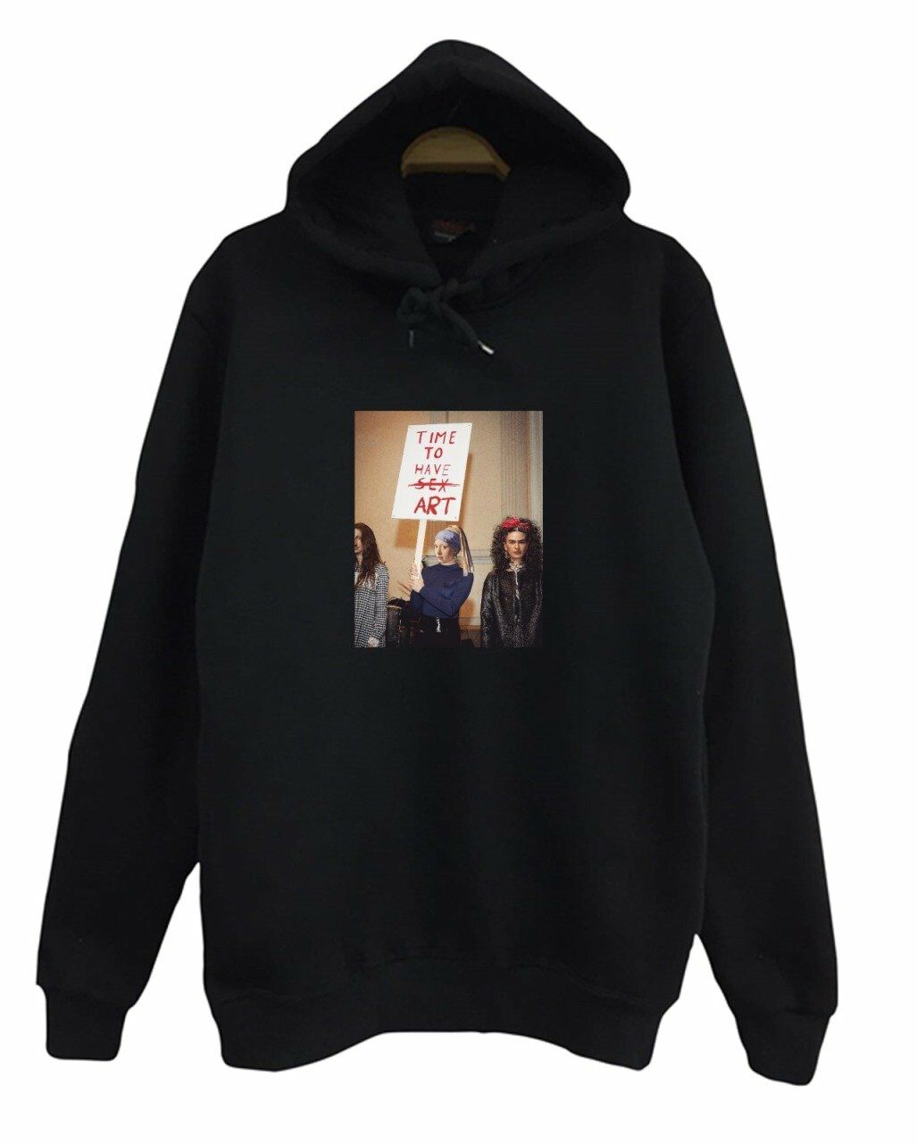 Time Tox Have Art İnci Küpeli Kadın Frida Kahlo Baskılı Sweatshirt