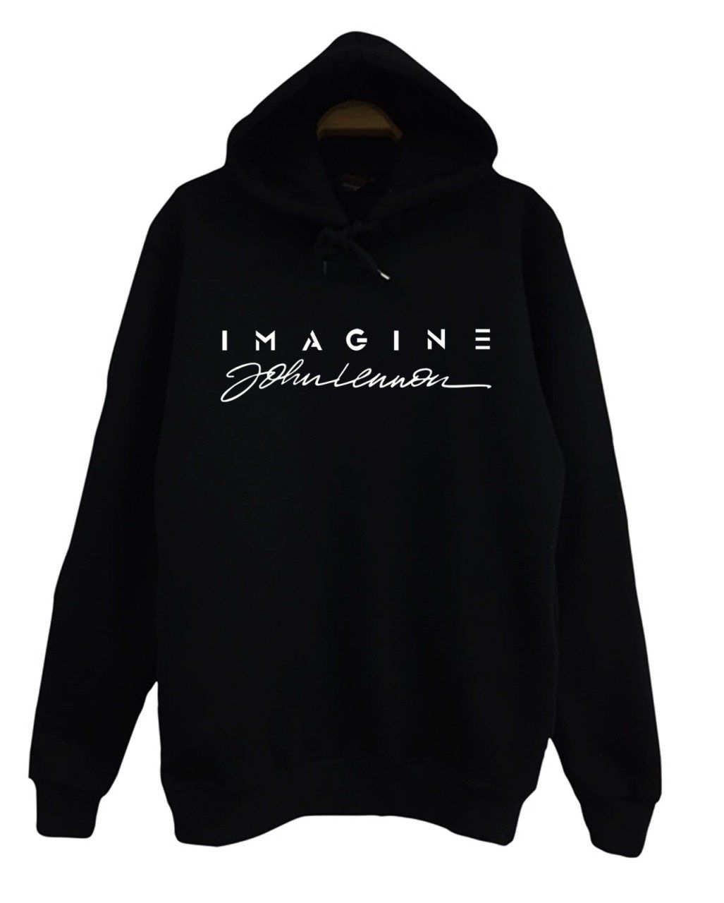John Lennon Baskılı Kapüşonlu Sweatshirt