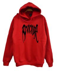 XXXtentacion Revenge Baskılı Kapüşonlu Sweatshirt 3XL - KIRMIZI