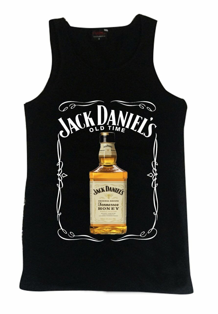 Jack Daniels Baskılı Sıfır Kol T-Shirt