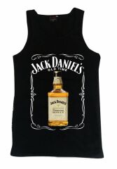Jack Daniels Baskılı Sıfır Kol T-Shirt