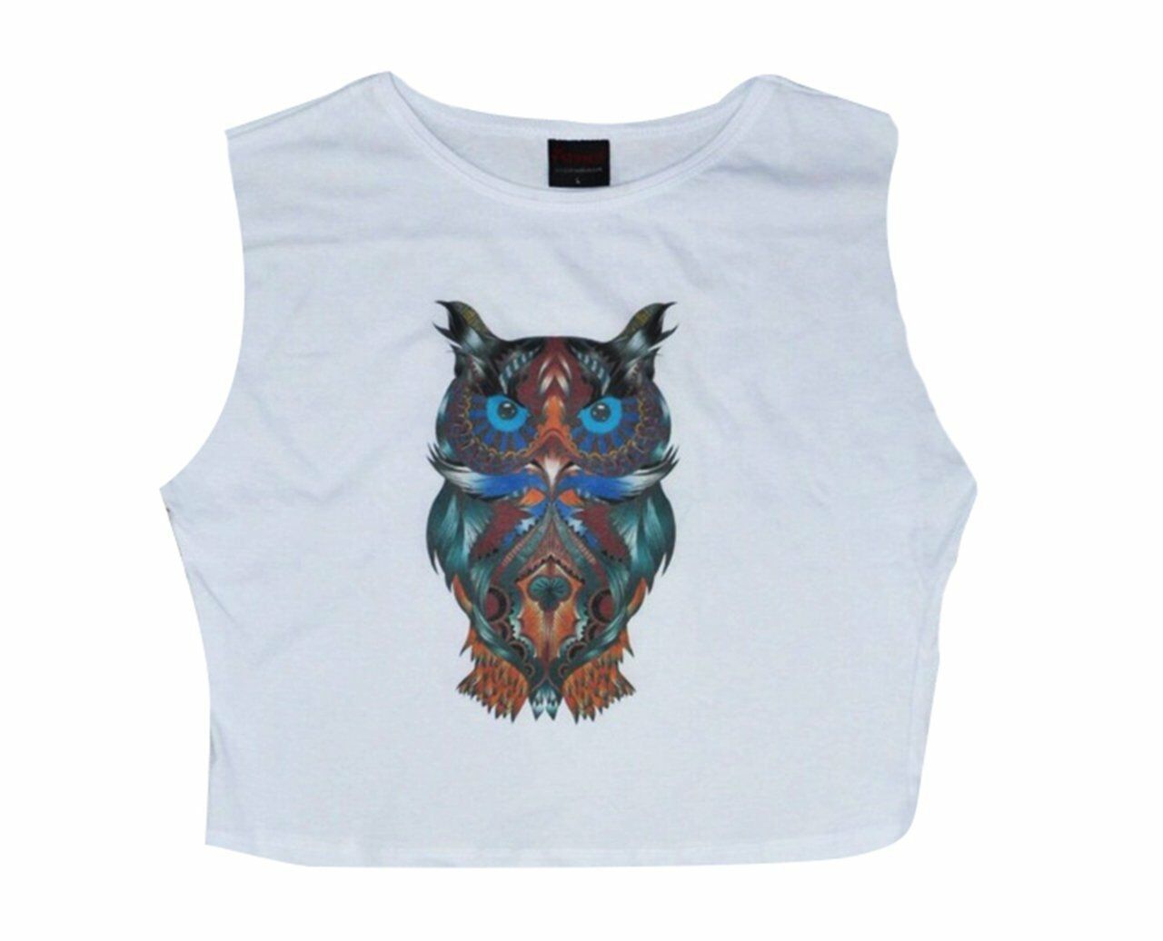 BAYKUŞ Baskılı Göbek Üstü-Yarım T-shirt