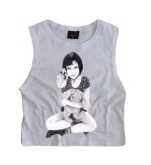 THE LEON Baskılı Göbek Üstü-Yarım T-shirt
