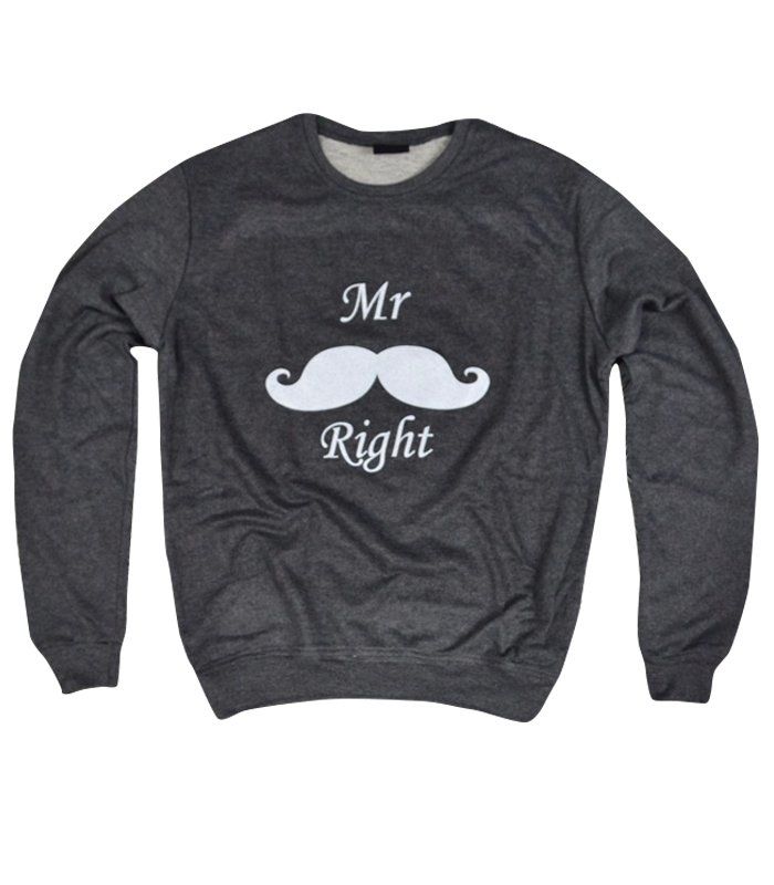 MR RIGHT Baskılı Sweatshirt