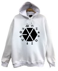 EXO  Baskılı Sweatshirt BEYAZ - L