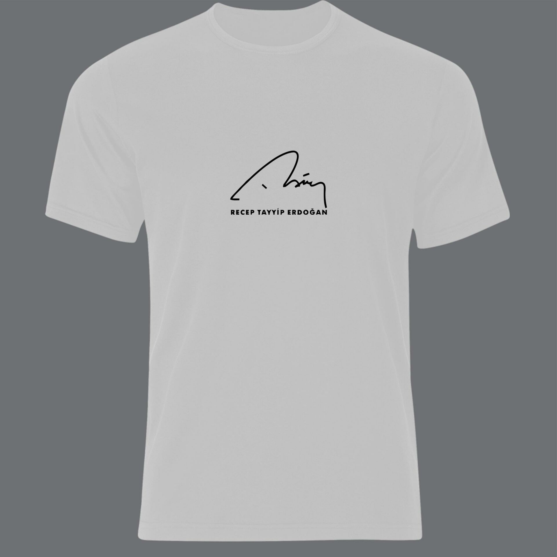 Recep Tayyip Erdoğan Baskılı T-shirt BEYAZ - 5XL