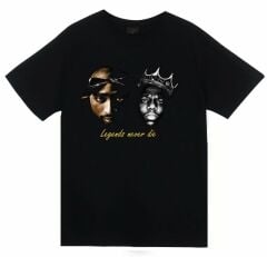 Tupac Shakur Biggie Baskılı T-shirt