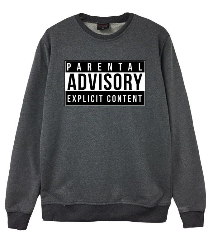 PARENTAL ADVISORY Baskılı Sweatshirt
