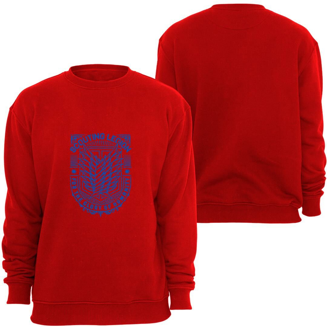 Attack On Titan Anime Baskılı Bisiklet Yaka Sweatshirt