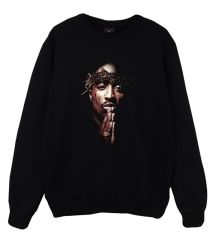 Tupac Shakur Baskılı Sweatshirt