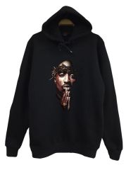 Tupac Shakur Baskılı Kapşonlu Sweatshirt