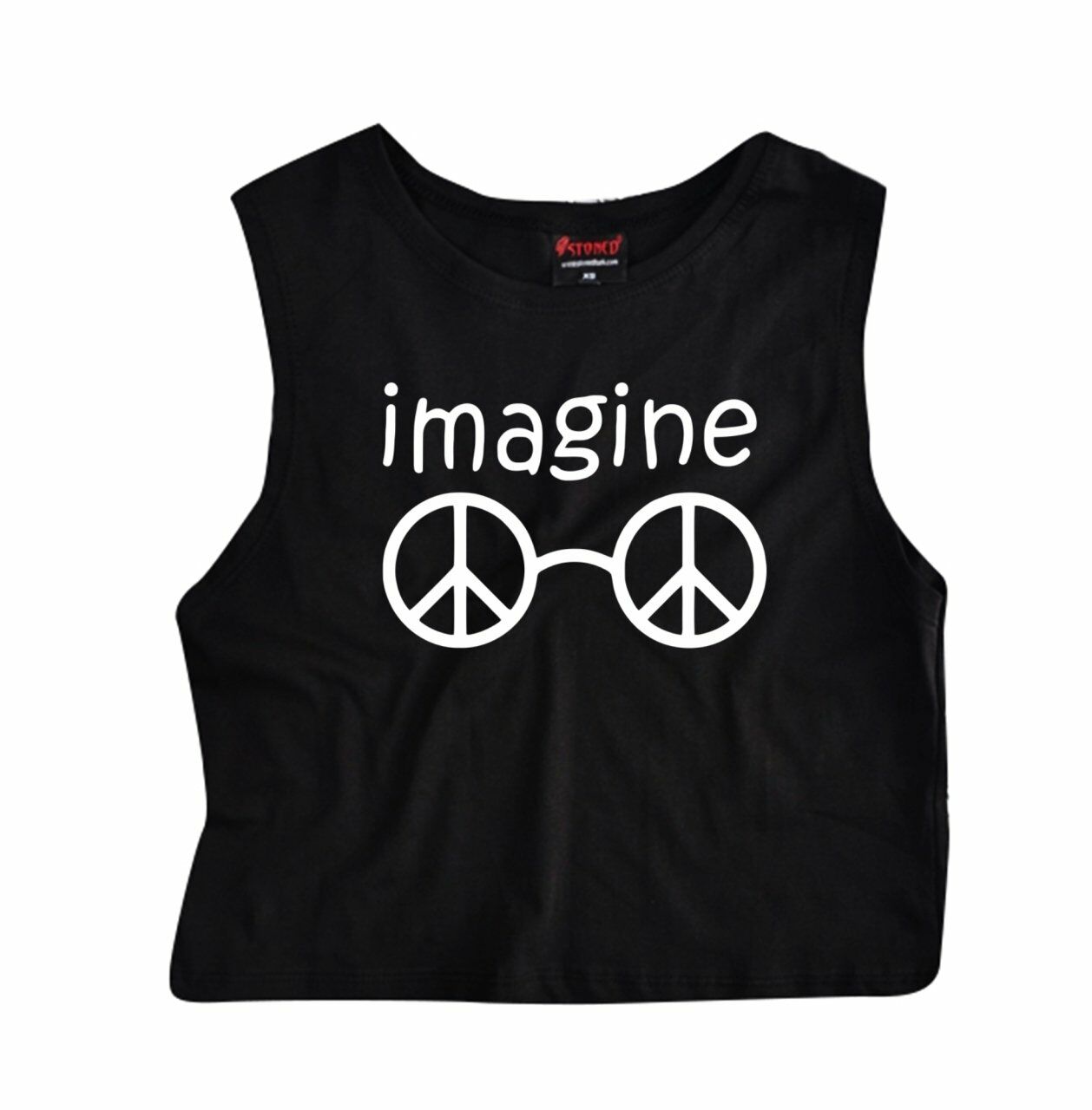 The Beatles Baskılı Göbek Üstü-Yarım T-shirt