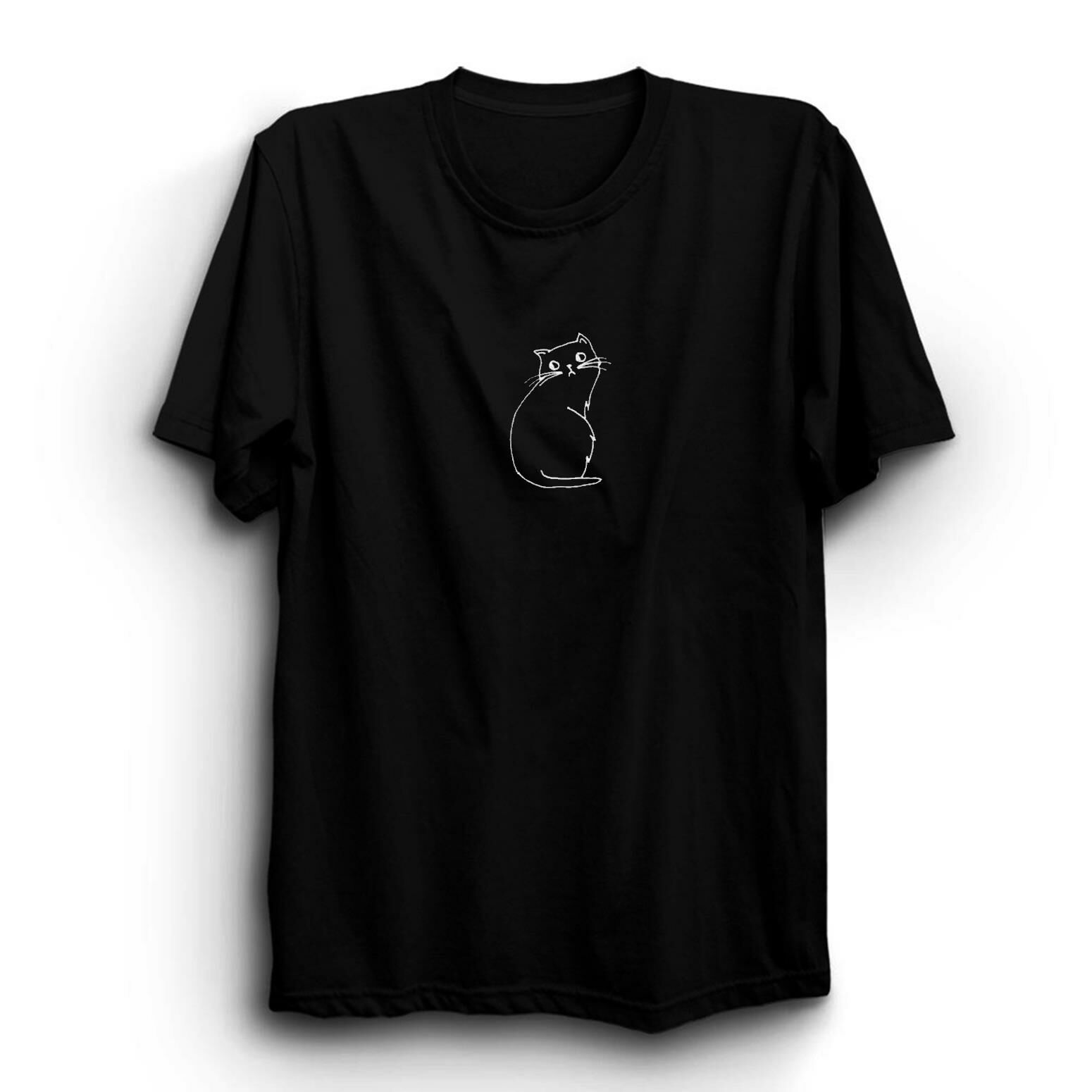 Minimal Kedi Cats Baskılı Tshirt