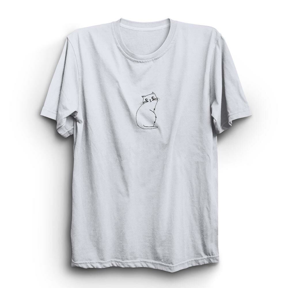 Minimal Kedi Cats Baskılı Tshirt