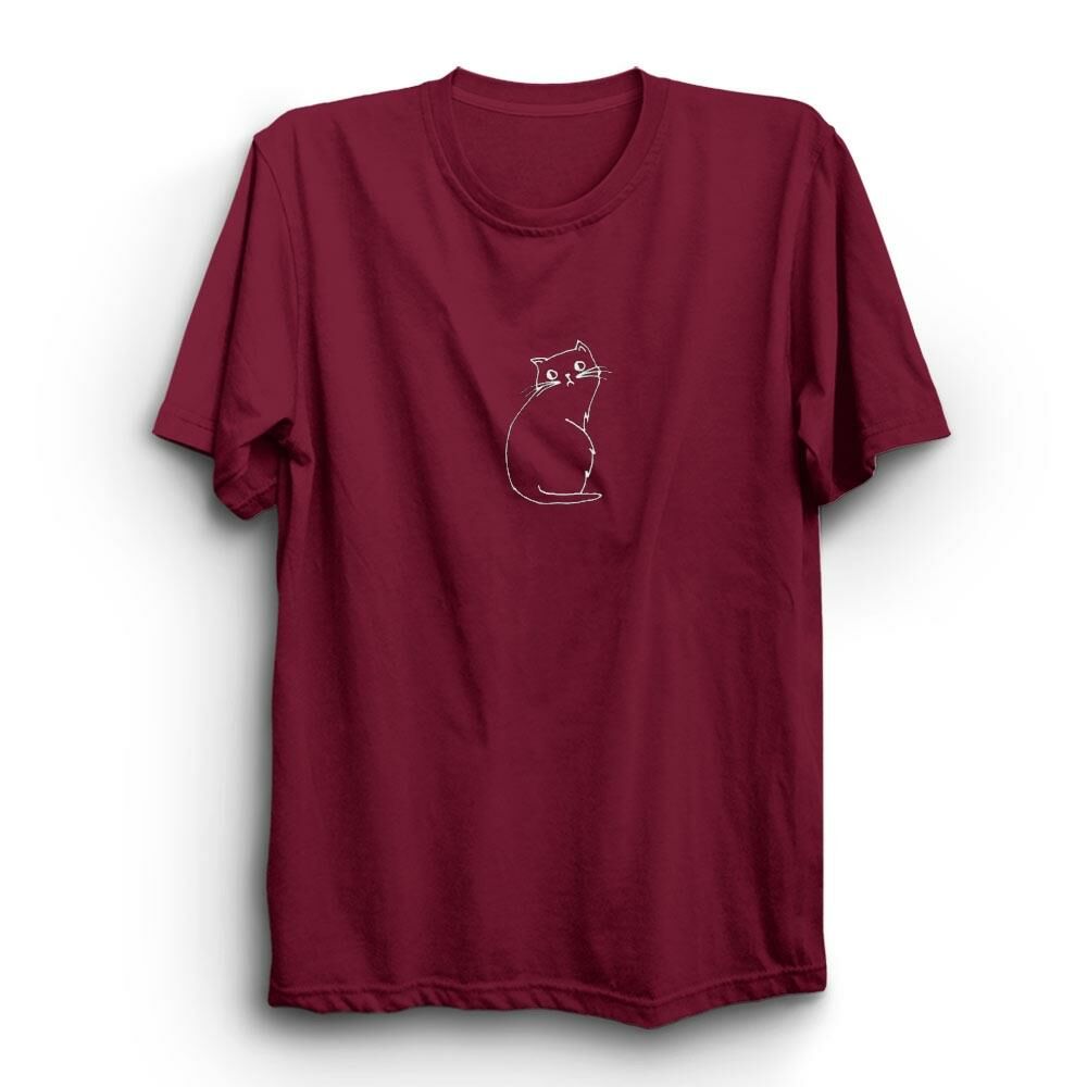Minimal Kedi Cats Baskılı Tshirt