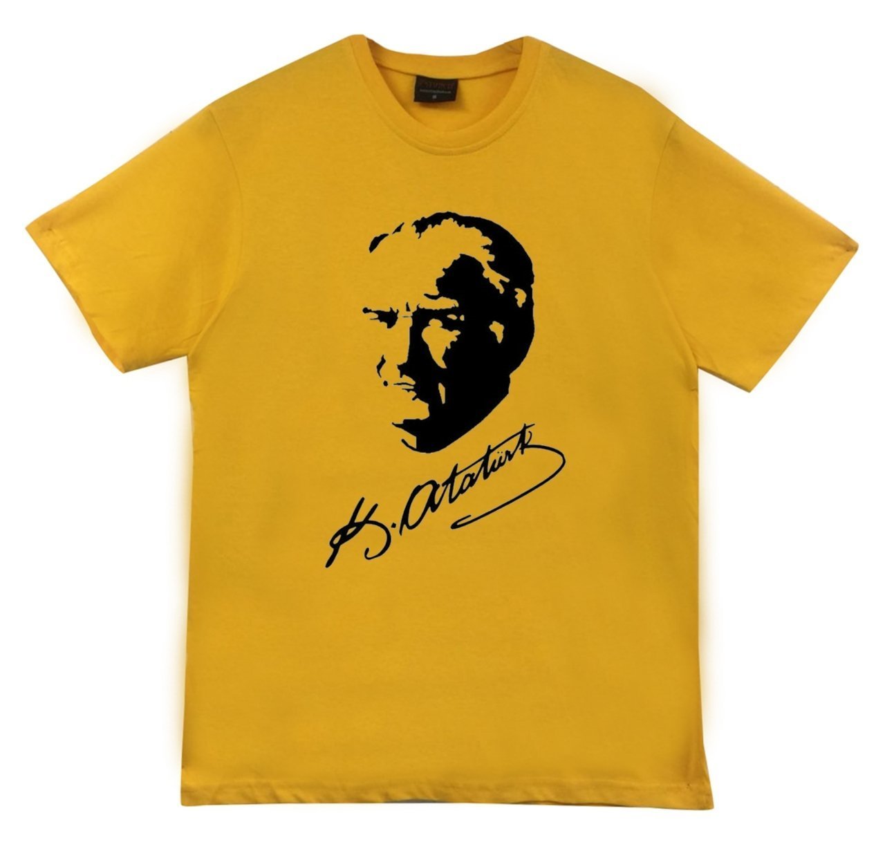 Gazi Mustafa Kemal Atatürk Baskılı T-shirt SARI - 2XL
