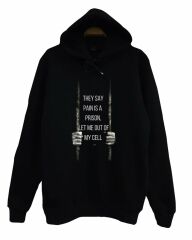 NF Baskılı Kapüşonlu Sweatshirt