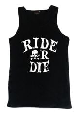 Ride Or Die Baskılı Sıfır Kol T-shirt