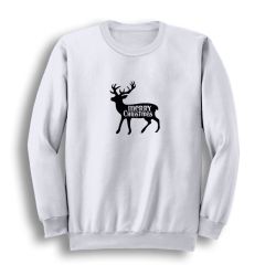 Yeni Yıl Hohoho Christmas Baskılı Bisiklet Yaka Sweatshirt