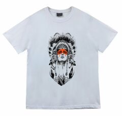Kızılderili Baskılı T-shirt