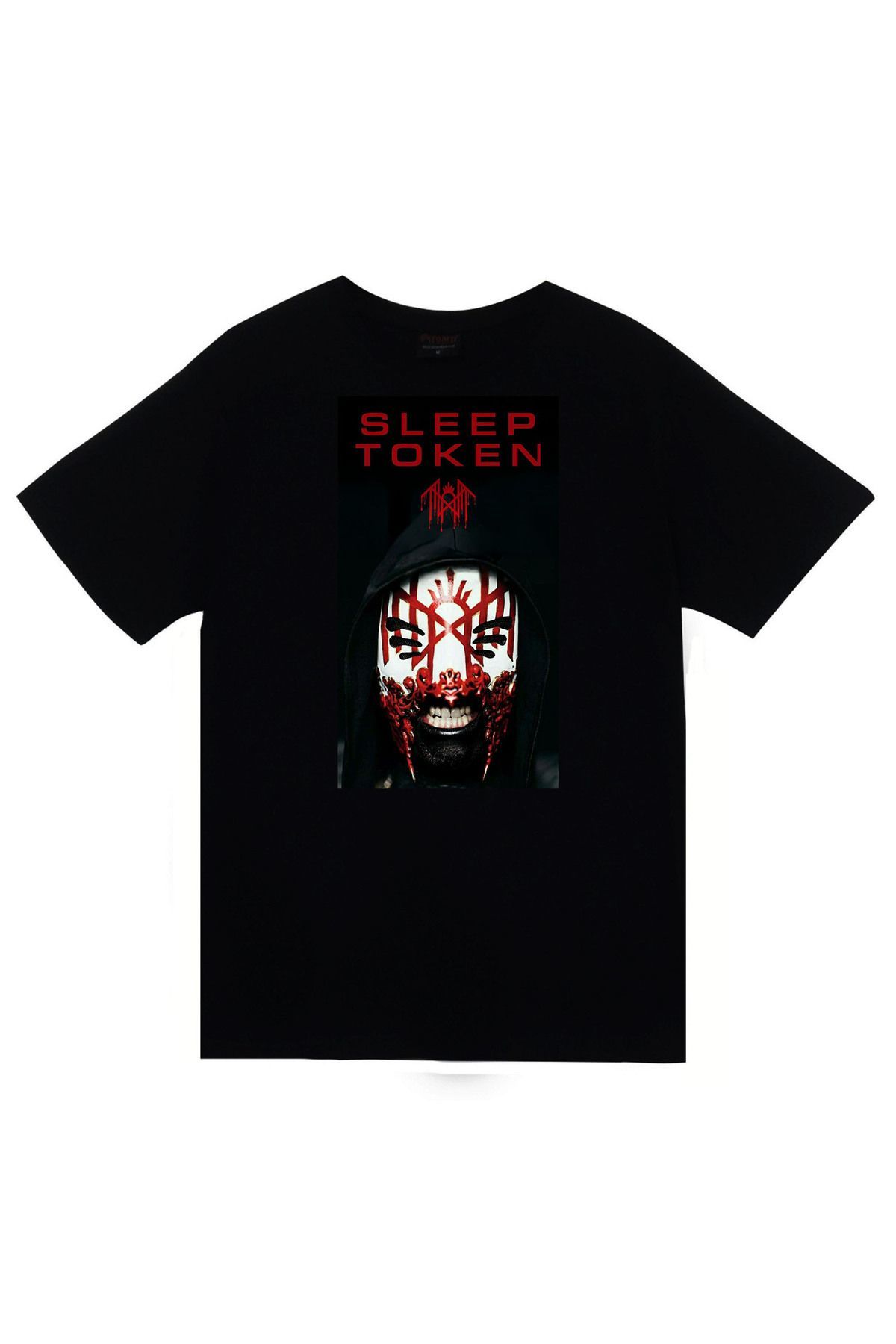 Sleep Token Müzik Grubu Baskılı Unisex %100 Pamuk Siyah T-shirt