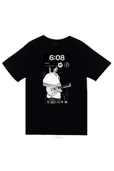 Alex G Baskılı Unisex %100 Pamuk Siyah T-shirt