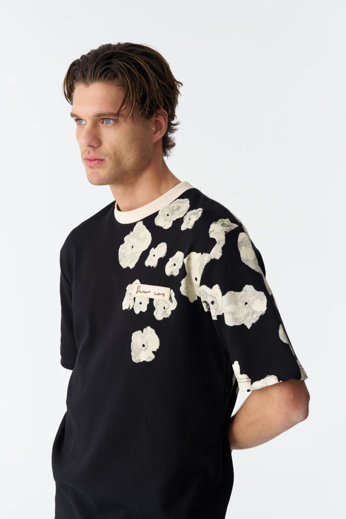 See The Way I See Yazılı, Baskılı, Nakışlı %100 Pamuk Oversize Siyah T-shirt