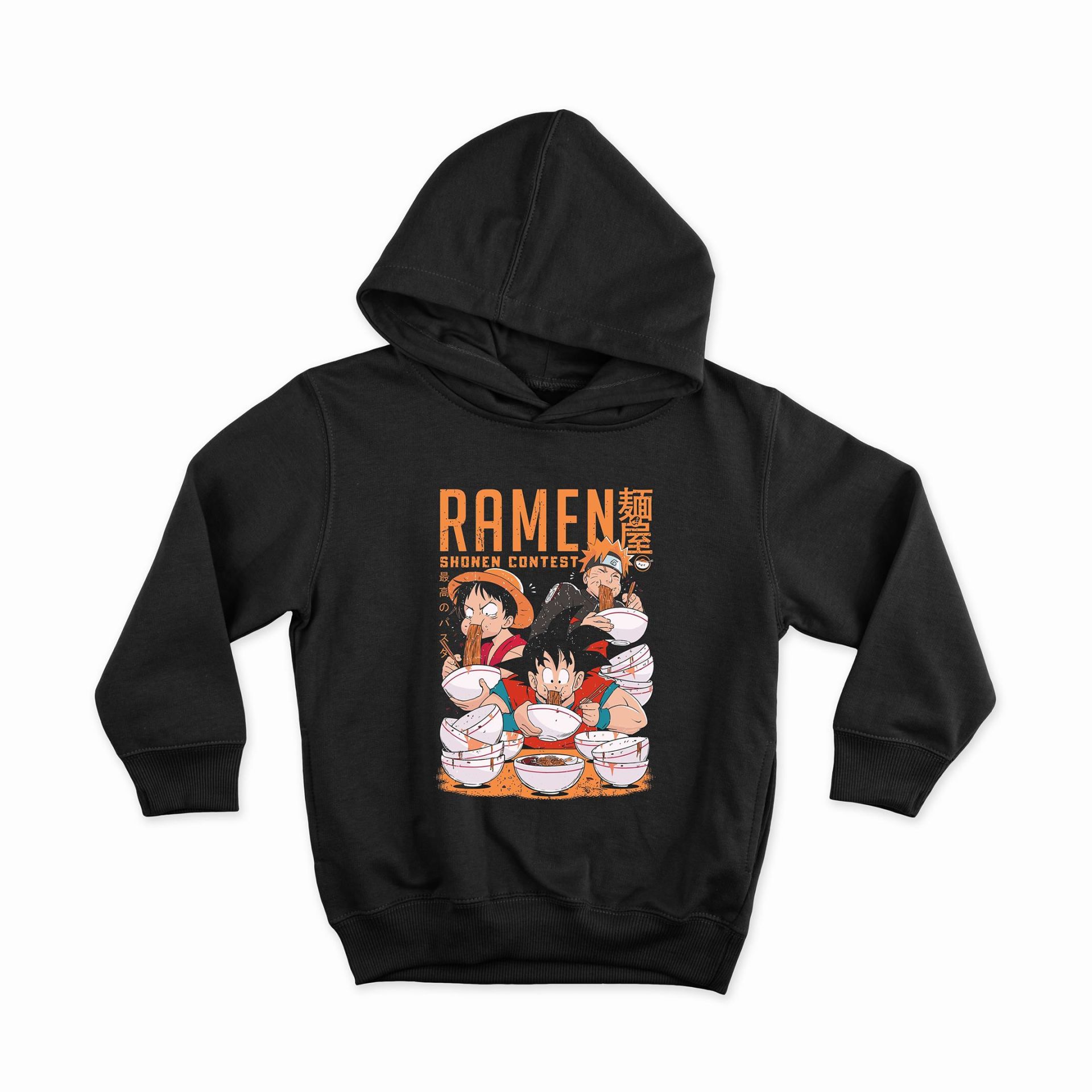 Dragonball Z Naruto One Piece Ramen Ozel Tasar m Kapu onlu Unisex Sweatshirt S YAH M