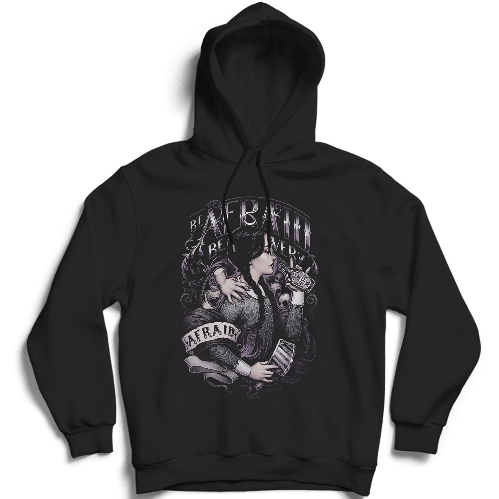 Wednesday Baskılı Özel Tasarım Unısex Kapşonlu Sweatshirt