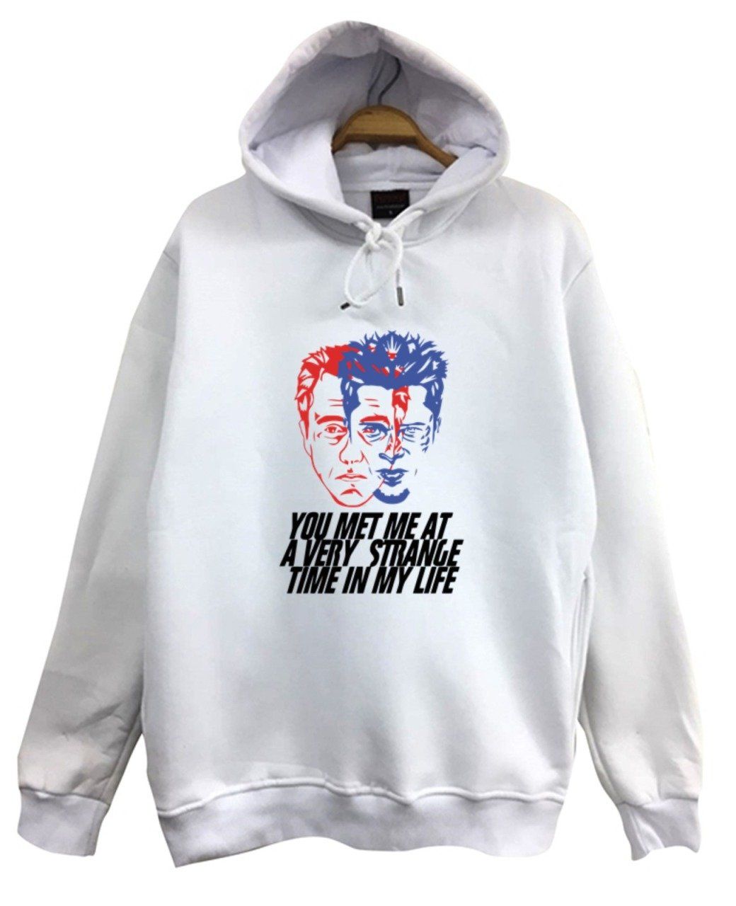 Fight Club Baskılı Kapüşonlu Sweatshirt