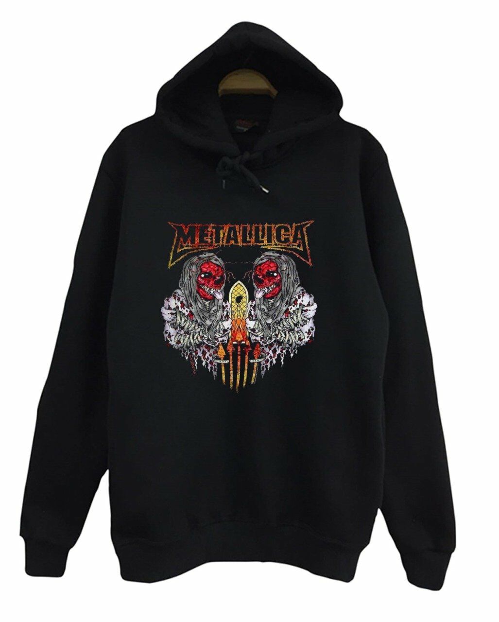 Metallica Baskılı Kapüşonlu Sweatshirt