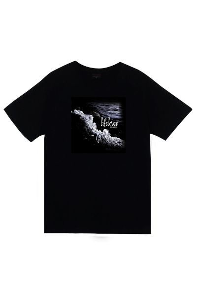 Lifelover Müzik Grubu Baskılı Unisex %100 Pamuk Siyah T-shirt