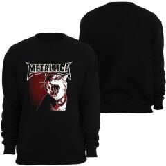 Metallica Metalci Kedi Baskılı Bisiklet Yaka Sweatshirt SİYAH - 3XL