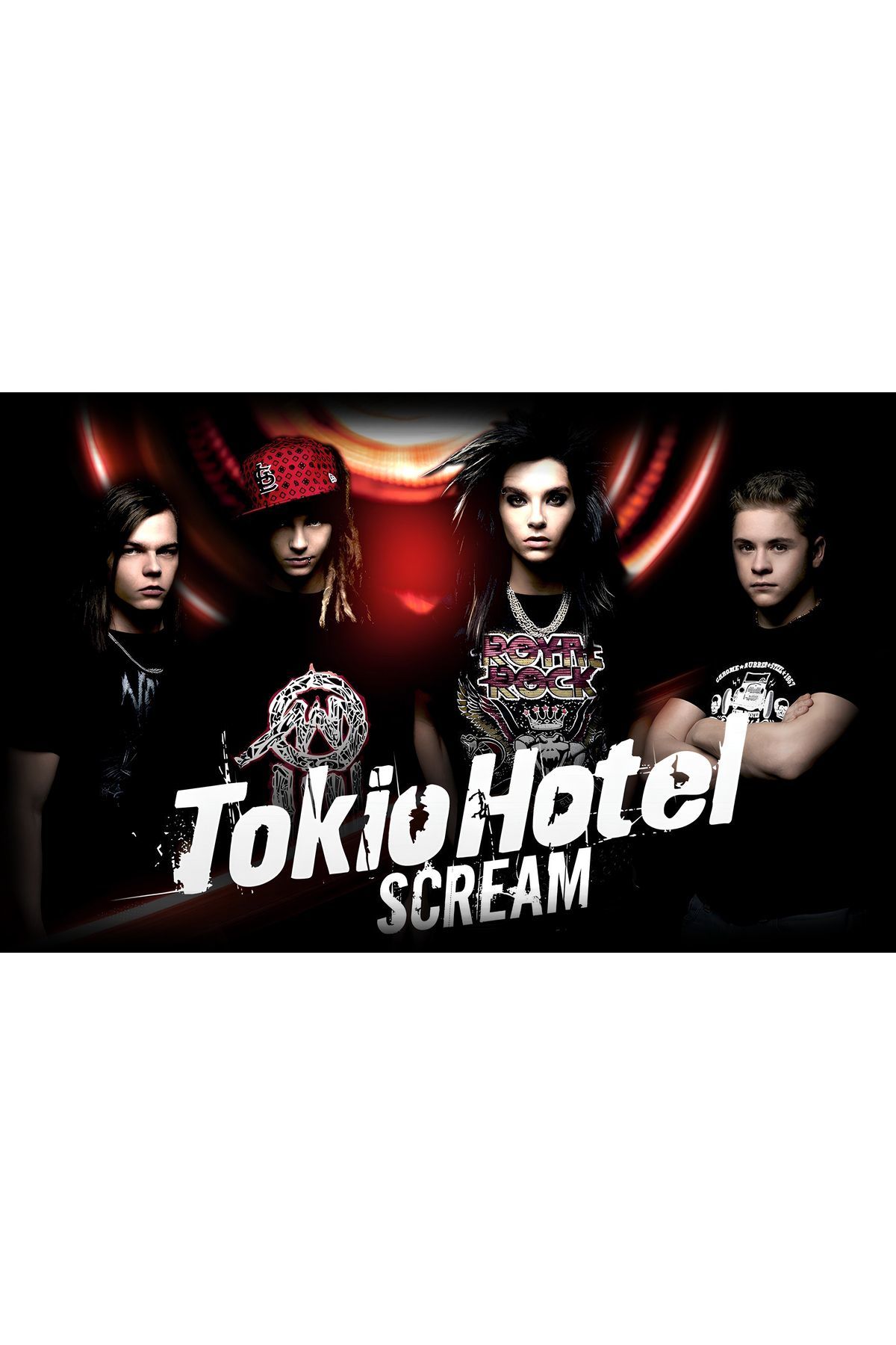 Tokio Hotel Baskılı Unisex Siyah %100 Pamuk T-shirt